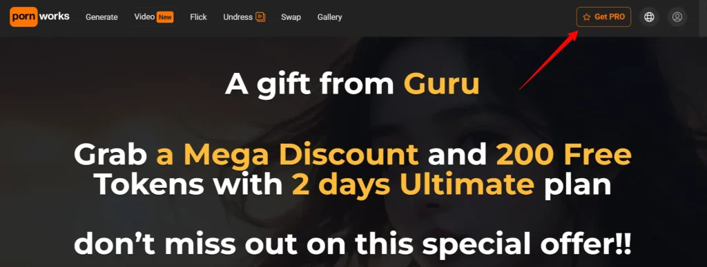 PornWorks AI Coupon - Landing page